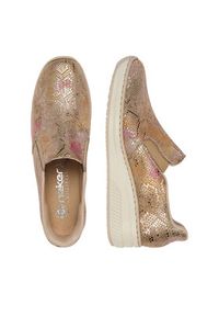 Rieker Półbuty 48761-90 Beżowy. Kolor: beżowy. Materiał: materiał #8