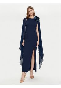 Rinascimento Sukienka wieczorowa CFC0117677003 Granatowy Regular Fit. Kolor: niebieski. Materiał: syntetyk. Styl: wizytowy