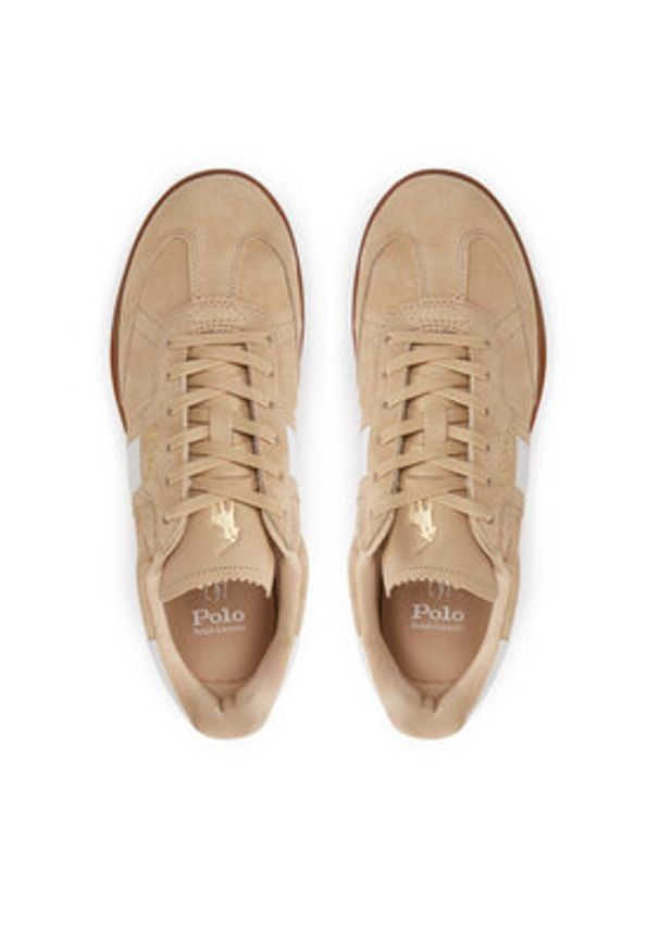 Polo Ralph Lauren Sneakersy 804956688002 Beżowy. Kolor: beżowy. Materiał: zamsz, skóra