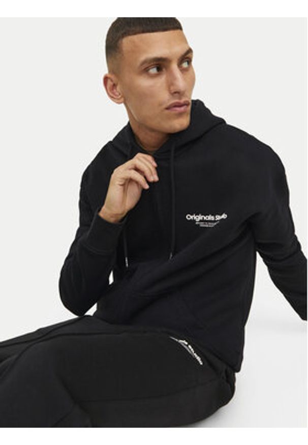 Jack & Jones - Jack&Jones Bluza Vesterbro 12241691 Czarny Relaxed Fit. Kolor: czarny. Materiał: bawełna