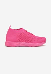 Born2be - Różowe Buty Sportowe Marza. Nosek buta: okrągły. Kolor: różowy. Materiał: materiał. Szerokość cholewki: normalna #2