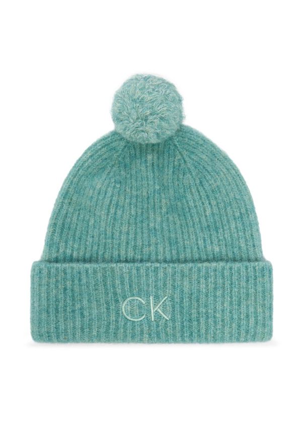 Calvin Klein Czapka Embroidery Airy K60K612586 Niebieski. Kolor: niebieski. Materiał: wełna