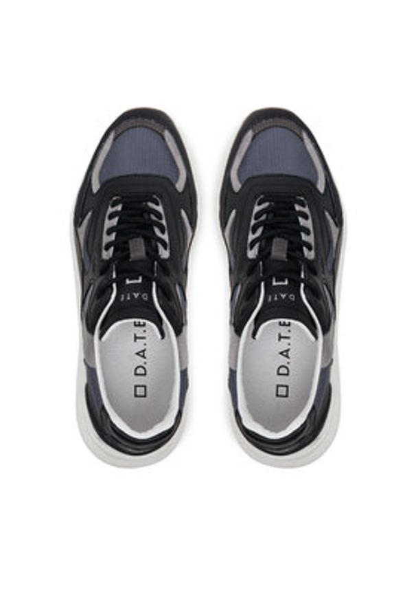 D.A.T.E. Sneakersy Fuga W421-FG-PU Czarny. Kolor: czarny. Materiał: skóra