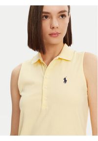 Polo Ralph Lauren Sukienka codzienna 211968292005 Żółty Regular Fit. Okazja: na co dzień. Typ kołnierza: polo. Kolor: żółty. Materiał: bawełna. Typ sukienki: proste. Styl: casual #3