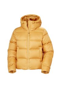 Damska kurtka z kapturem Helly Hansen Essence. Typ kołnierza: kaptur. Kolor: beżowy, wielokolorowy, żółty. Materiał: puch #1