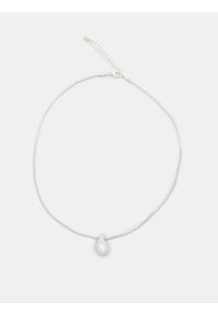 Sinsay - Naszyjnik z zawieszką w kształcie łezki - srebrny. Materiał: srebrne. Kolor: srebrny #1