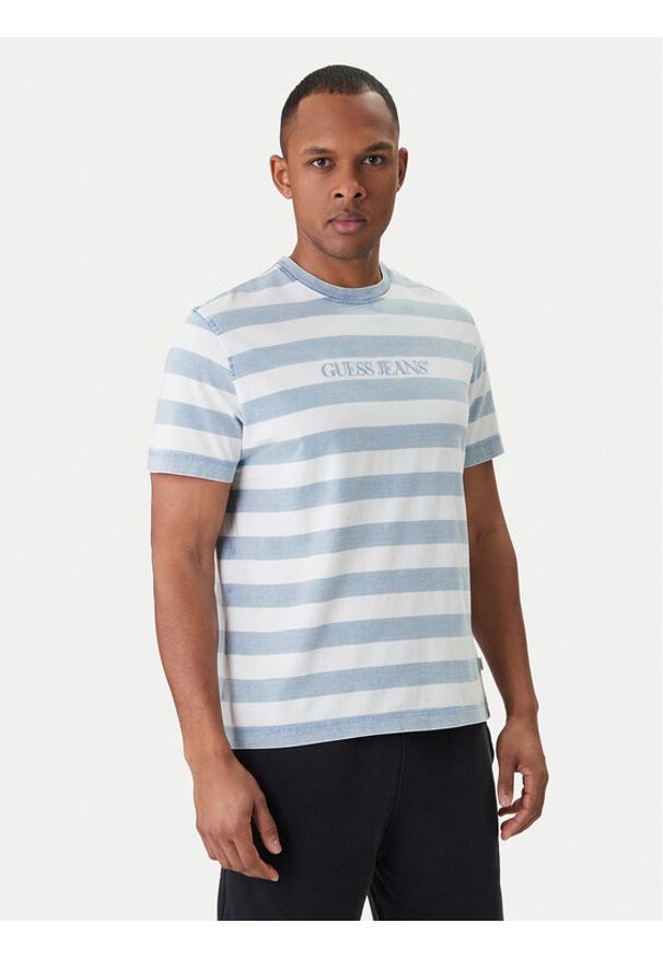 Guess Jeans T-Shirt M6GIZ5 KF531 Kolorowy Reglan Fit. Materiał: bawełna. Wzór: kolorowy