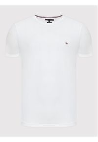 TOMMY HILFIGER - Tommy Hilfiger T-Shirt Core Stretch MW0MW27539 Biały Slim Fit. Kolor: biały. Materiał: bawełna