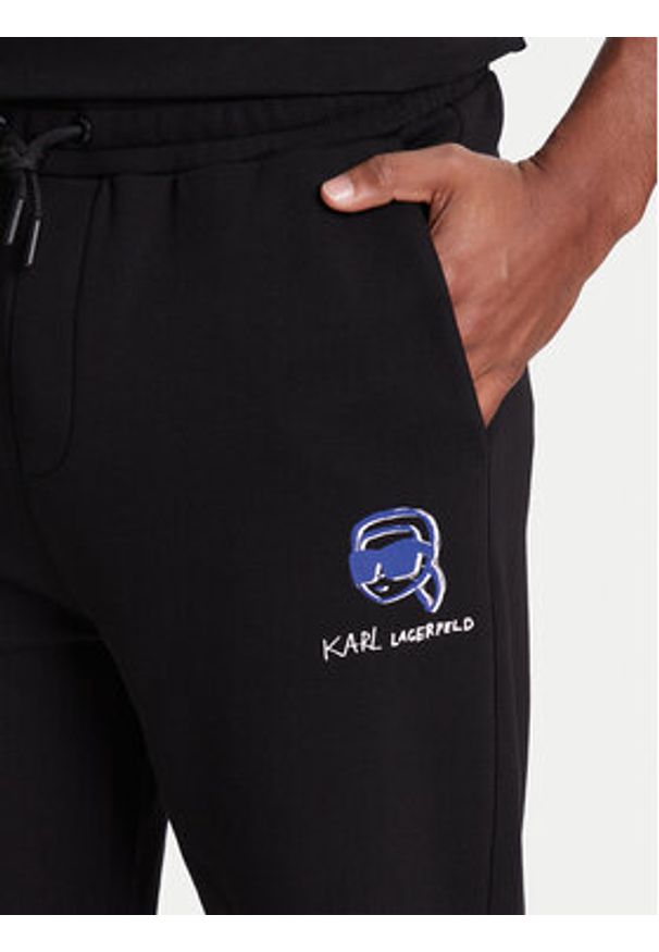 Karl Lagerfeld - KARL LAGERFELD Spodnie dresowe 705113 553904 Czarny Loose Fit. Kolor: czarny. Materiał: bawełna