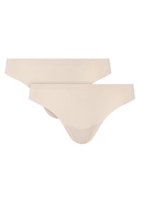 Puma Komplet 2 par stringów 935021 Beżowy. Kolor: beżowy. Materiał: syntetyk