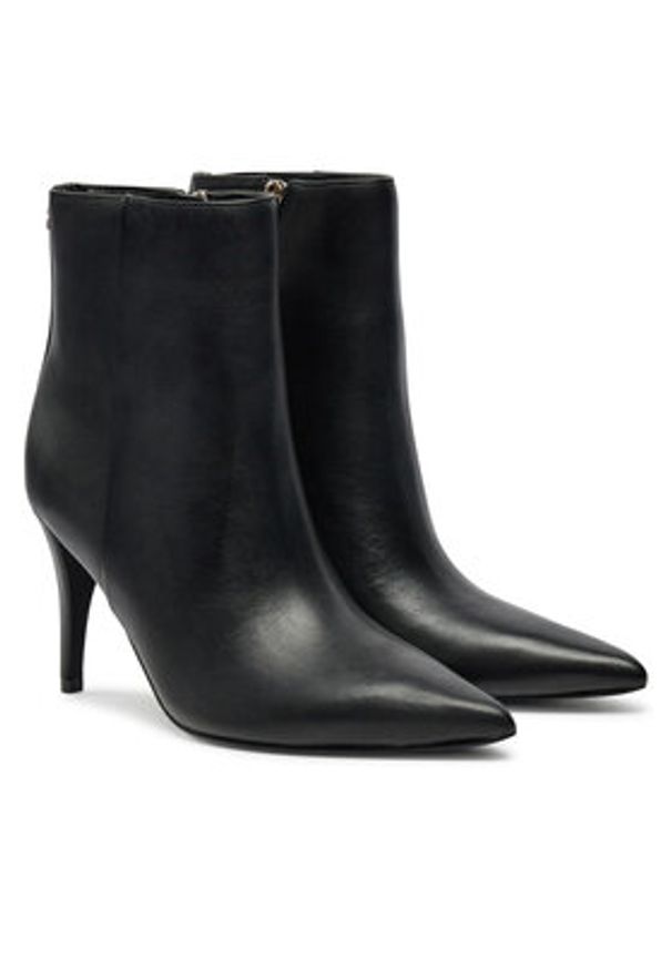 Guess Botki Slinks FLFSLI LEA10 Czarny. Kolor: czarny. Materiał: skóra
