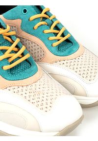 Geox Sneakersy "Kirya B" | D92BPB 02214 | Kirya B | Kobieta | Szary, Turkusowy. Kolor: turkusowy, szary, wielokolorowy. Materiał: tkanina, skóra
