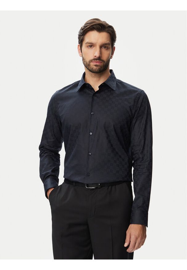 JOOP! Koszula Jsh-258Pierce3 30104051 Granatowy Slim Fit. Kolor: niebieski. Materiał: bawełna