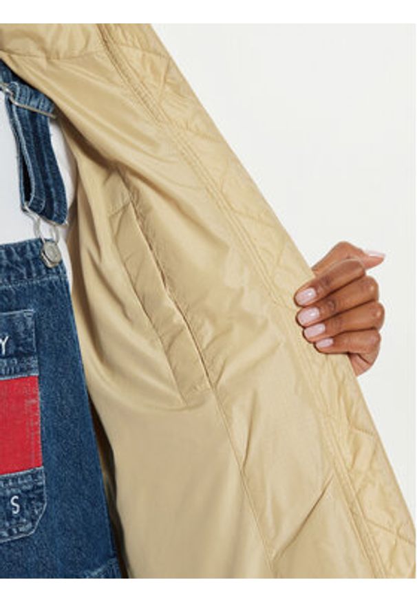 Tommy Jeans Kurtka puchowa Alaska DW0DW18610 Beżowy Regular Fit. Kolor: beżowy. Materiał: syntetyk