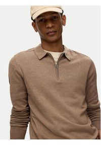 Selected Homme Sweter 16094271 Brązowy Regular Fit. Kolor: brązowy. Materiał: bawełna