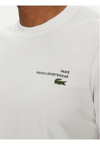 Lacoste T-Shirt TH9880 Biały Regular Fit. Kolor: biały. Materiał: bawełna