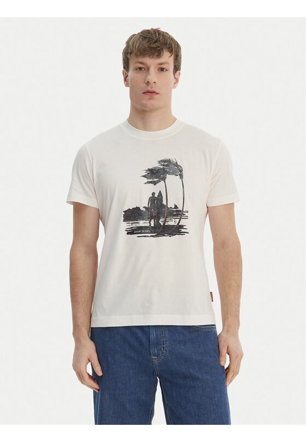 JOOP! Jeans T-Shirt JJJ-Lanakila 30101983 Écru Regular Fit. Materiał: bawełna