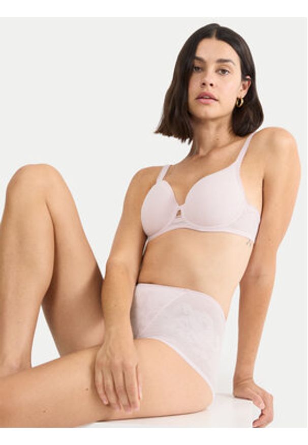 Triumph Biustonosz z fiszbiną Wild Rose Sensation 10205990 Różowy. Kolor: różowy. Materiał: syntetyk