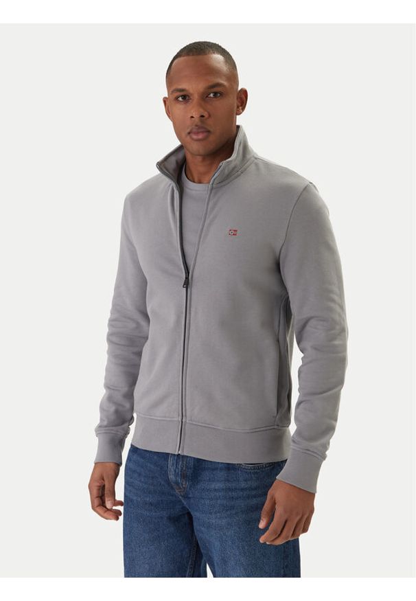 Napapijri Bluza Balis NP0A4HHW Szary Regular Fit. Kolor: szary. Materiał: bawełna