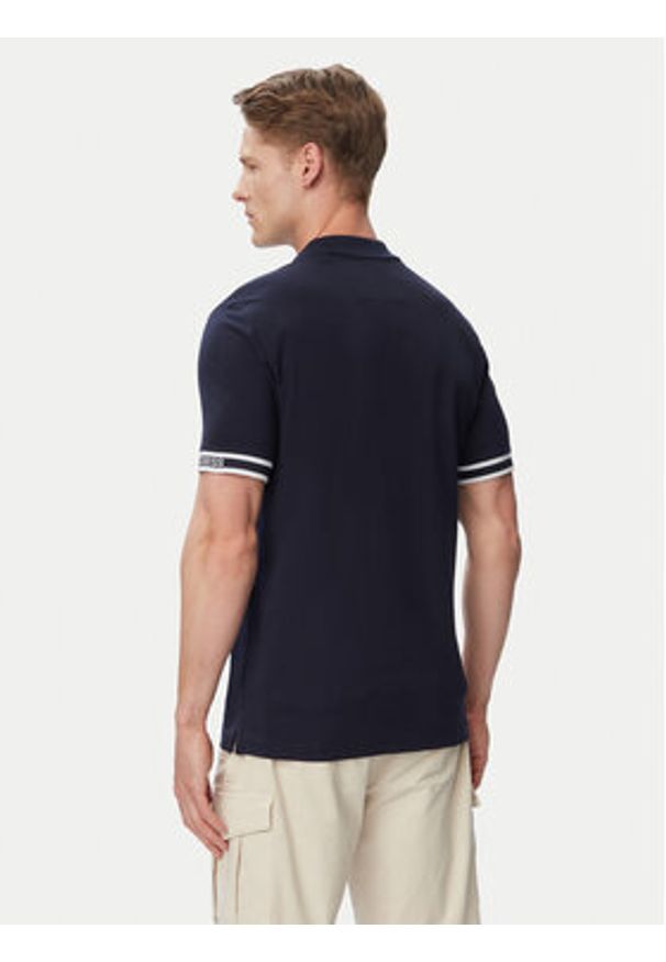 Guess Polo M6GP60 K3076 Granatowy Regular Fit. Typ kołnierza: polo. Kolor: niebieski. Materiał: bawełna