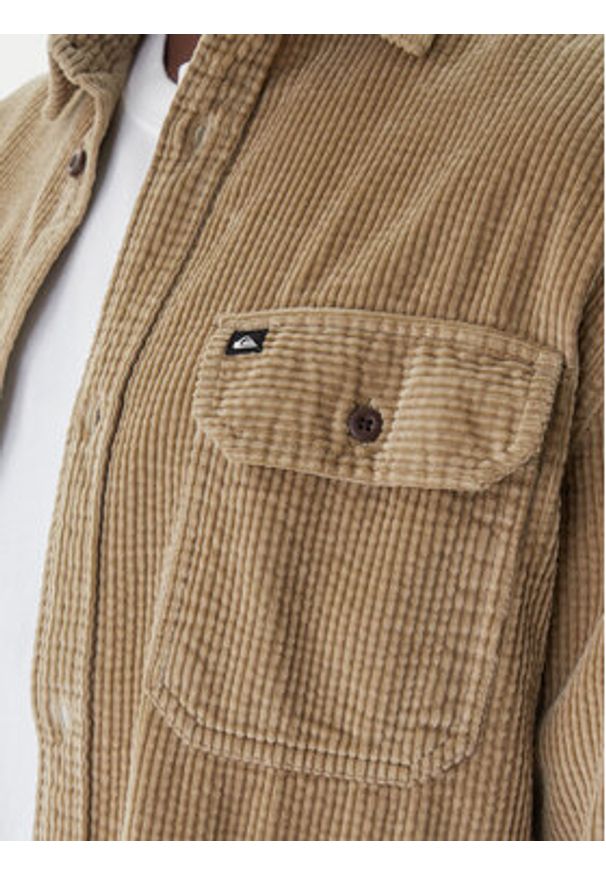 Quiksilver Koszula Venture Cold EQYWT04646 Beżowy Comfort Fit. Kolor: beżowy. Materiał: bawełna