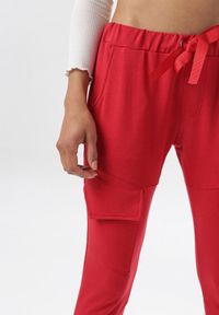 Born2be - Czerwone Spodnie Dresowe Aelle. Kolor: czerwony. Materiał: dresówka. Długość: długie #2