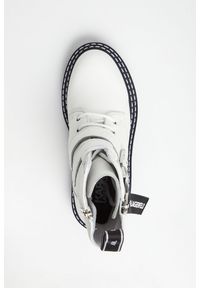 Karl Lagerfeld - Trapery skórzane KARL LAGERFELD. Nosek buta: okrągły. Zapięcie: pasek. Materiał: skóra. Wzór: paski