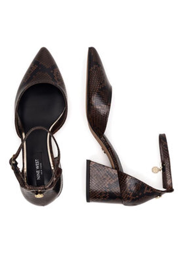 Nine West Czółenka WFA3358-1 Brązowy. Kolor: brązowy. Materiał: skóra