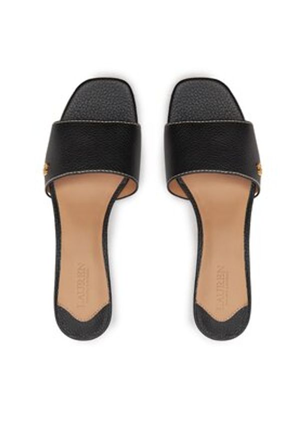 Lauren Ralph Lauren Klapki 802925259001 Czarny. Kolor: czarny. Materiał: skóra