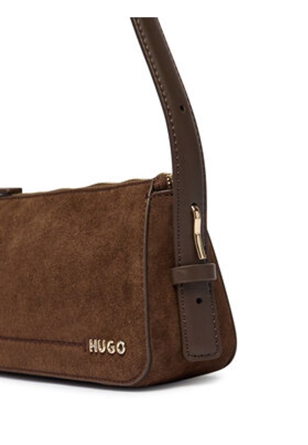 Hugo - HUGO Torebka 50568127 Brązowy. Kolor: brązowy. Materiał: skórzane, zamszowe