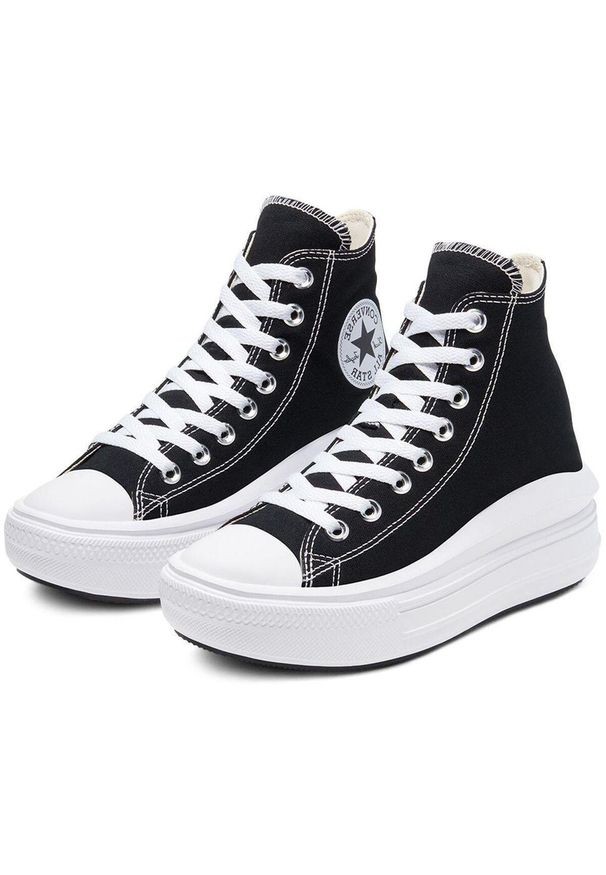 Trampki Converse Chuck Taylor All Star Move Hi, Kobiety. Kolor: czarny. Materiał: materiał. Model: Converse All Star