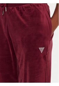 Guess Spodnie dresowe V3BB27 K0232 Bordowy Regular Fit. Kolor: czerwony. Materiał: syntetyk #3