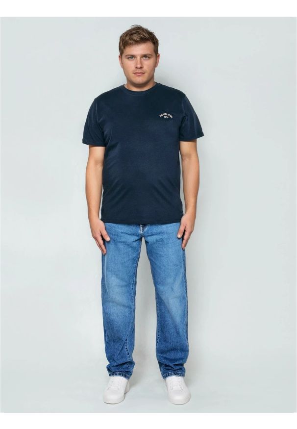 Big-Star - Koszulka męska bawełniana granatowa Vincer 403. Okazja: na co dzień. Kolor: niebieski. Materiał: bawełna. Wzór: haft. Styl: casual, elegancki, klasyczny