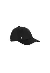Ochnik - Czarna czapka z daszkiem z logo. Kolor: czarny. Materiał: bawełna. Styl: sportowy