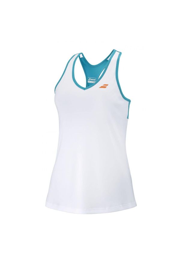 Koszulka dziewczęca Babolat Tank Top Girl white/green 164. Kolor: zielony, biały, wielokolorowy