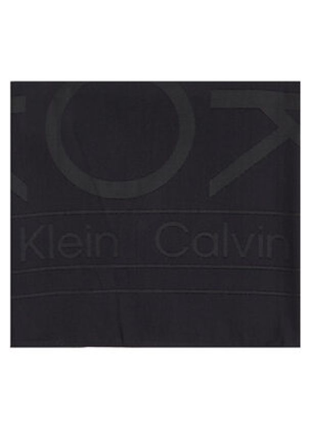 Calvin Klein Chusta Burnout Large Monogram K60K612977 Czarny. Kolor: czarny. Materiał: materiał, poliester