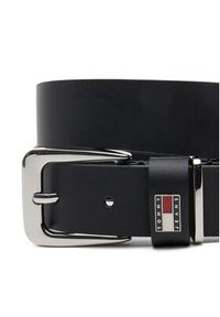 Tommy Jeans Pasek Damski Tjw Heritage 3.0 AW0AW17317 Czarny. Kolor: czarny. Materiał: skóra