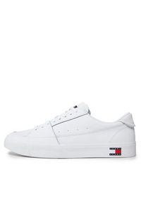 Tommy Jeans Sneakersy Th Central Cc And Coin EM0EM01398 Biały. Kolor: biały. Materiał: skóra #3