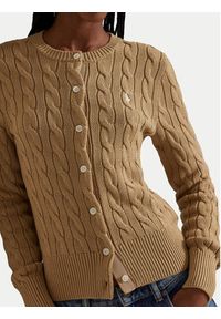 Polo Ralph Lauren Kardigan 211971868502 Beżowy Slim Fit. Typ kołnierza: polo. Kolor: beżowy. Materiał: bawełna #5