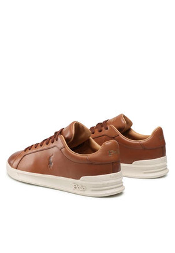 Polo Ralph Lauren Sneakersy Hrt Ct II 809845110005 Brązowy. Kolor: brązowy. Materiał: skóra
