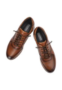 Brązowe Półbuty Brooman Eleganckie Obuwie Męskie. Okazja: do pracy. Kolor: brązowy. Materiał: skóra. Sezon: lato. Styl: elegancki #4