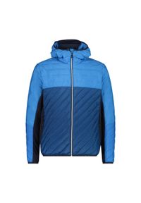 Kurtka z kapturem CMP Unlimitech. Typ kołnierza: kaptur. Kolor: szary, niebieski, wielokolorowy. Materiał: puch. Sport: turystyka piesza #1