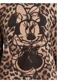 Desigual Sweter Minnie 25WWJF43 Brązowy Regular Fit. Kolor: brązowy. Materiał: syntetyk #3