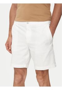 BOSS - Boss Szorty materiałowe Kane-Shorts 50512527 Biały Regular Fit. Kolor: biały. Materiał: bawełna