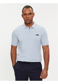 Calvin Klein Polo K10K111196 Niebieski Slim Fit. Typ kołnierza: polo. Kolor: niebieski. Materiał: bawełna #1