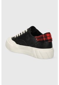Desigual sneakersy kolor czarny 23WSKP11.2000. Nosek buta: okrągły. Zapięcie: sznurówki. Kolor: czarny. Materiał: włókno, materiał #4