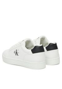 Calvin Klein Jeans Sneakersy Classic Cupsole Mono Lth YM0YM01369 Biały. Kolor: biały. Materiał: skóra