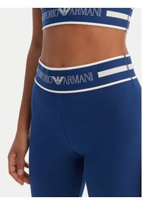 Emporio Armani Underwear Legginsy EW003673 AF19023 UB078 Granatowy Slim Fit. Kolor: niebieski. Materiał: bawełna #2