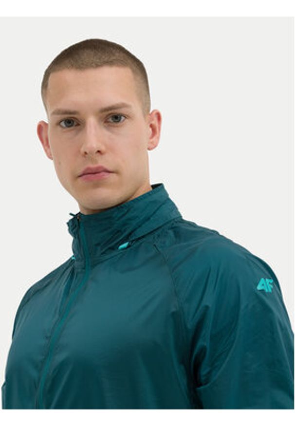 4f - 4F Kurtka do biegania 4FWSS24TTJAM433 Zielony Regular Fit. Kolor: zielony. Materiał: syntetyk
