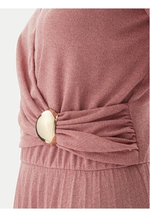 Rinascimento Sukienka koktajlowa CFC0122980003 Różowy Regular Fit. Kolor: różowy. Materiał: wiskoza. Styl: wizytowy